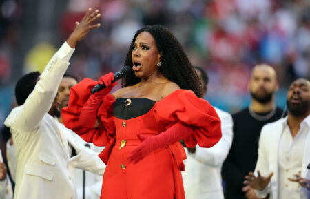 Sheryl Lee Ralph performs 'Lift Every Voice and Sing' prior to Super Bowl LVII
