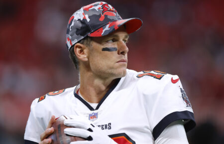 Tom Brady at a Tampa Bay Buccaneers v Atlanta Falcons game on January 8, 2023