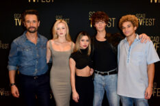 Rodrigo Santoro, Chloe Rose Robertson, Bella Shepard, Tyler Lawrence Gray, and Armani Jackson attend the 'Wolf Pack' screening during SCAD TVFEST 2023