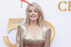 Melody Thomas Scott arrives at 'The Young and The Restless' 50th Anniversary celebration.