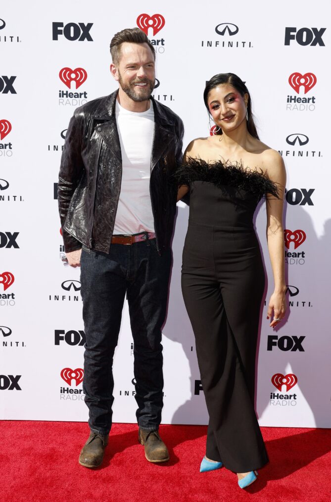 Joel McHale and Vella Lovell at the 2023 iHeart Radio Music Awards