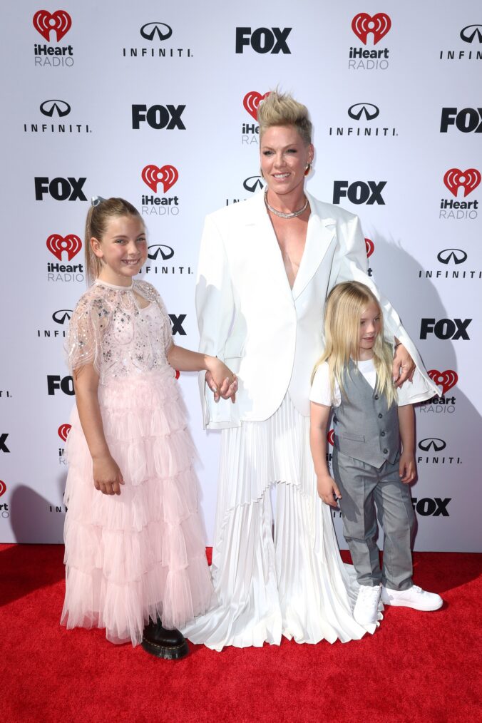 P!nk with her kids Willow Sage and Jameson at the 2023 iHeart Radio Music Awards