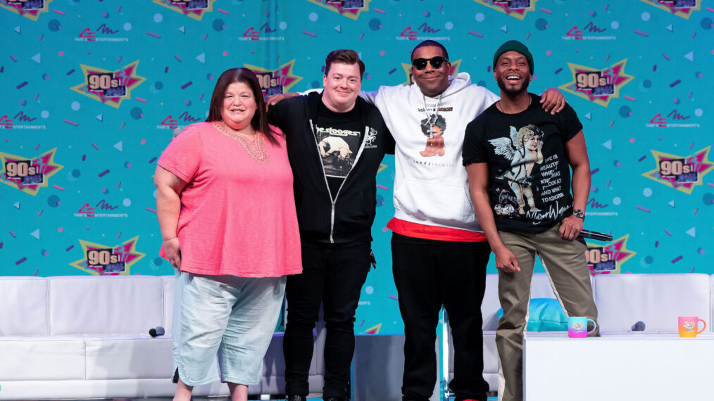 Lori Beth Denberg, Danny Tamberelli, Kenan Thompson, Kel Mitchell attend the ALL THAT Panel at 90’s Con on March 18, 2023 in Hartford, CT