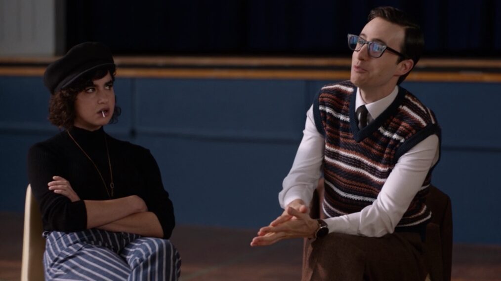 Sarah Yarkin and Josh Zuckerman in 'School Spirits'