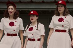 D'Arcy Carden, Kate Berlant, and Abbi Jacobson in 'A League of Their Own'