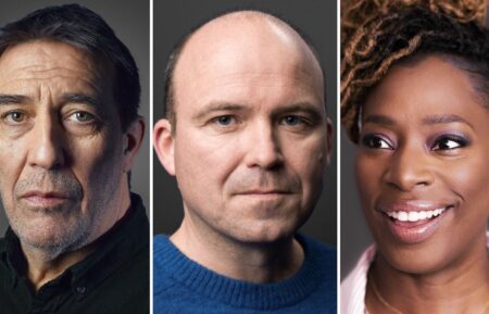 Ciarán Hinds (L), Rory Kinnear (C), Tanya Moodie (R) for 'The Rings of Power'