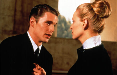 Ethan Hawke and Uma Thurman in Gattaca