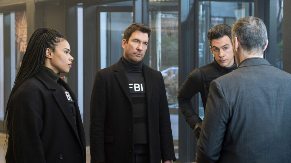 Roxy Sternberg, Dylan McDermott, and John Boyd in 'FBI'