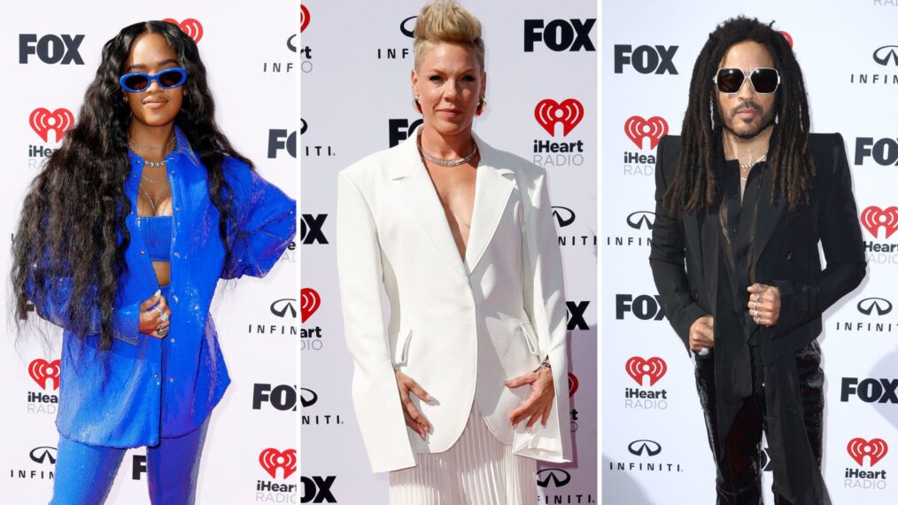 H.E.R., P!nk, and Lenny Kravitz at the 2023 iHeartRadio Music Awards