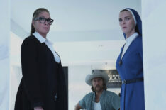 Elizabeth Marvel, Jake McDorman, and Betty Gilpin in 'Mrs. Davis'