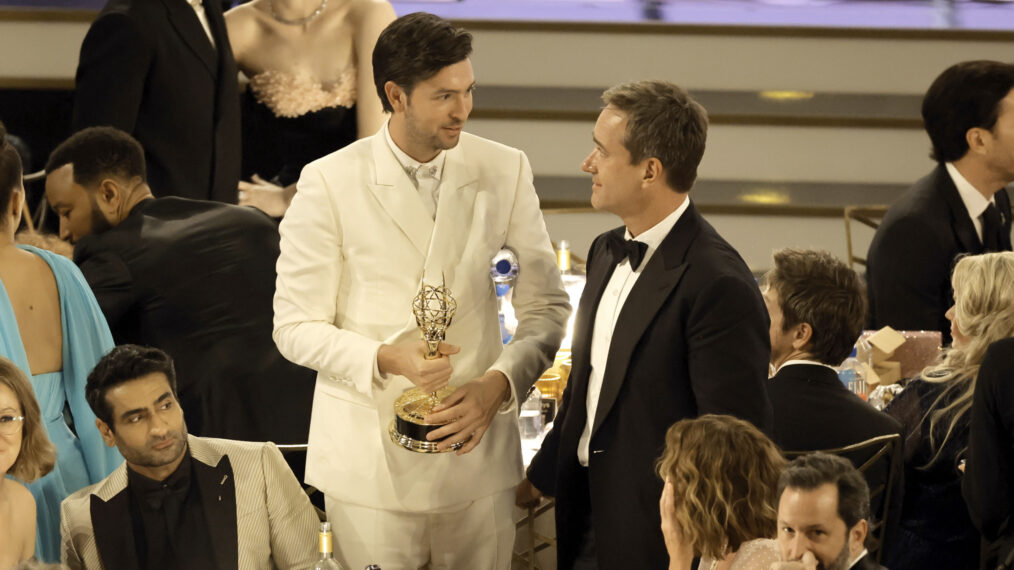 Nicholas Braun and Matthew Macfadyen at the 2022 Primetime Emmy Awards
