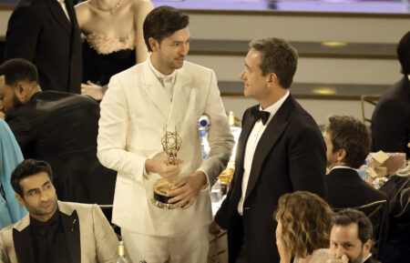 Nicholas Braun and Matthew Macfadyen at the 2022 Primetime Emmy Awards