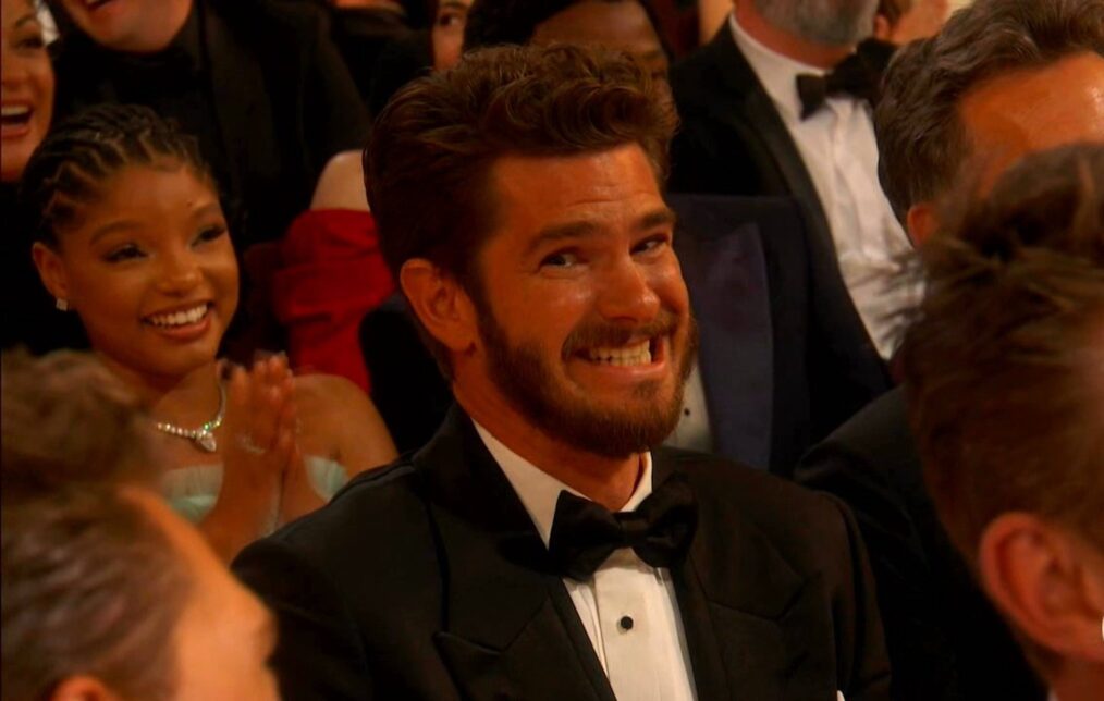 Andrew Garfield in the audience during the 2023 Oscars