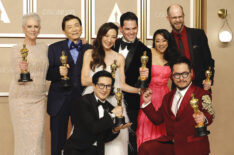 The Cast of 'Everything Everywhere All at Once' at 2023 Oscars - Jamie Lee Curtis, James Hong, Michelle Yeoh, Jonathan Wang, Stephanie Hsu, Daniel Scheinert, Ke Huy Quan, Dan Kwan