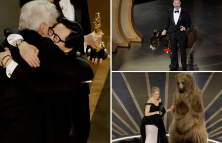 Best moments of the Oscars 2023, including Ke Huy Quan and Harrison Ford's reunion, Jimmy Kimmel with Jenny the Donkey, and Elizabeth Banks with Cocaine Bear
