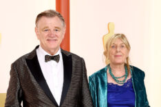 Brendan Glee and Mary Gleeson arrive at the 2023 Oscars