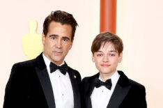 Colin Farrell and Henry Tadeusz Farrell arrive at the 2023 Oscars