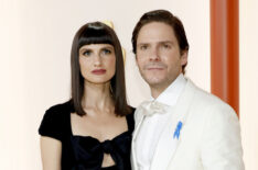 Felicitas Rombold and Daniel Brühl arrive at the 2023 Oscars