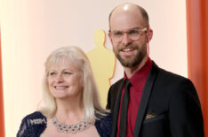 Daniel Scheinert and guest arrive at arrive at the 2023 Oscars