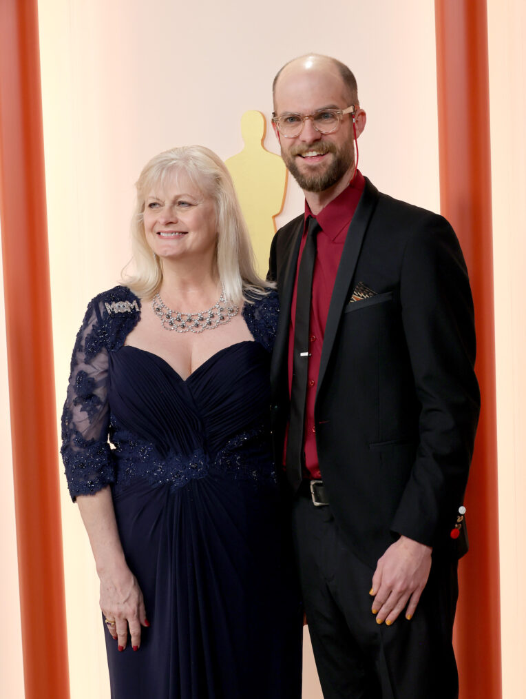 Daniel Scheinert and guest arrive at arrive at the 2023 Oscars