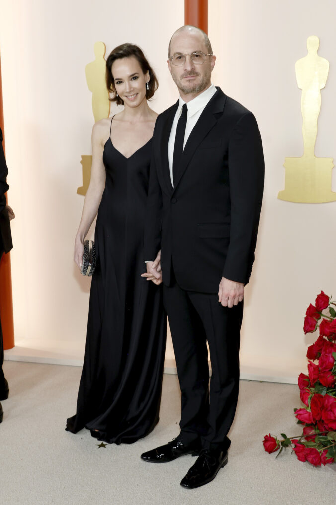 Darren Aronofsky and guest arrive at the 2023 Oscars