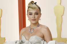 Florence Pugh arrives at the 2023 Oscars