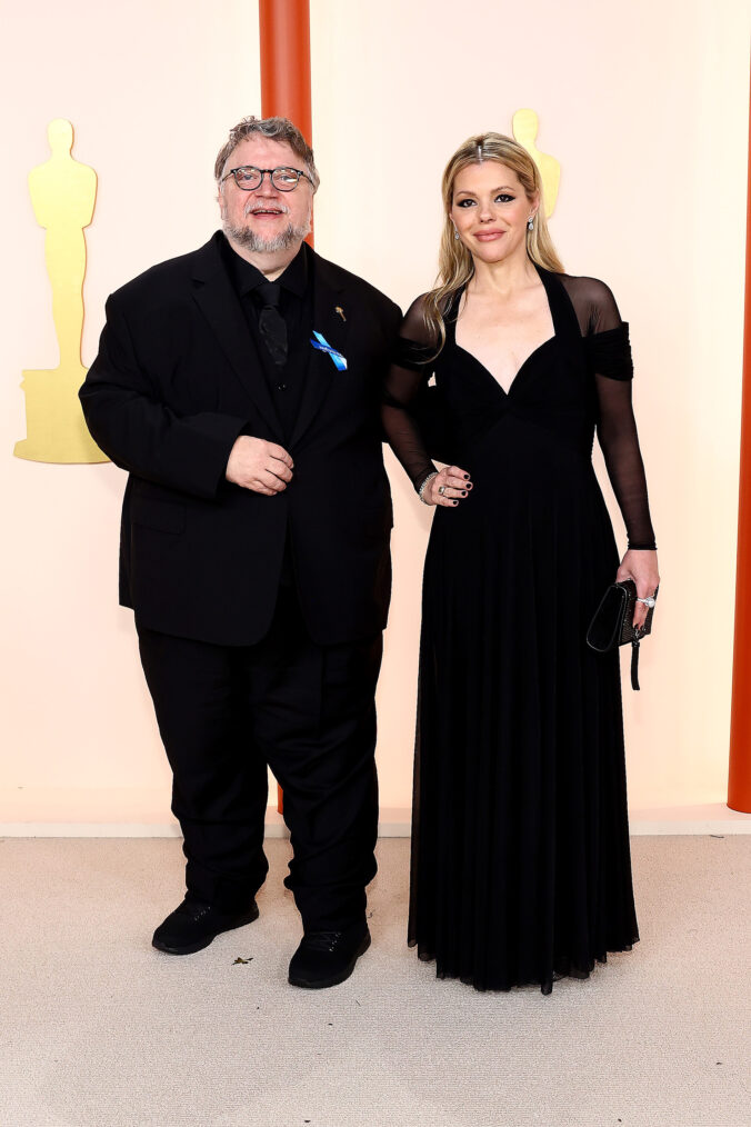 Guillermo del Toro and Kim Morgan arrive at the 2023 Oscars