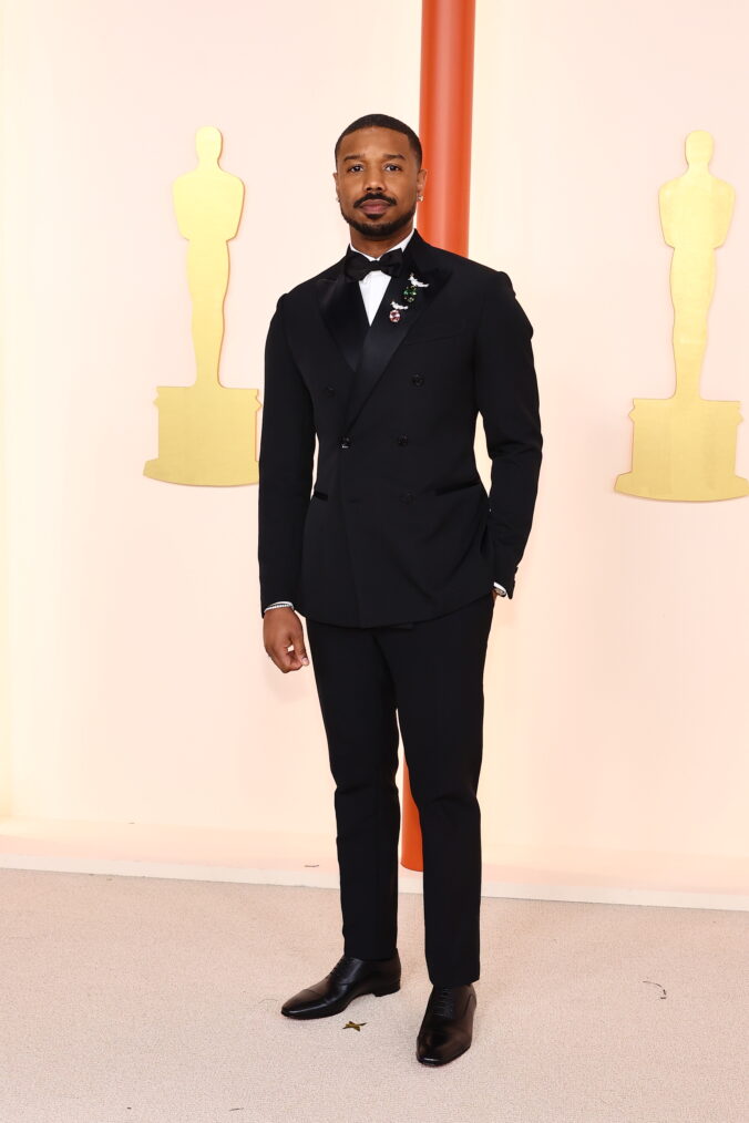 Michael B. Jordan arrives at the 2023 Oscars