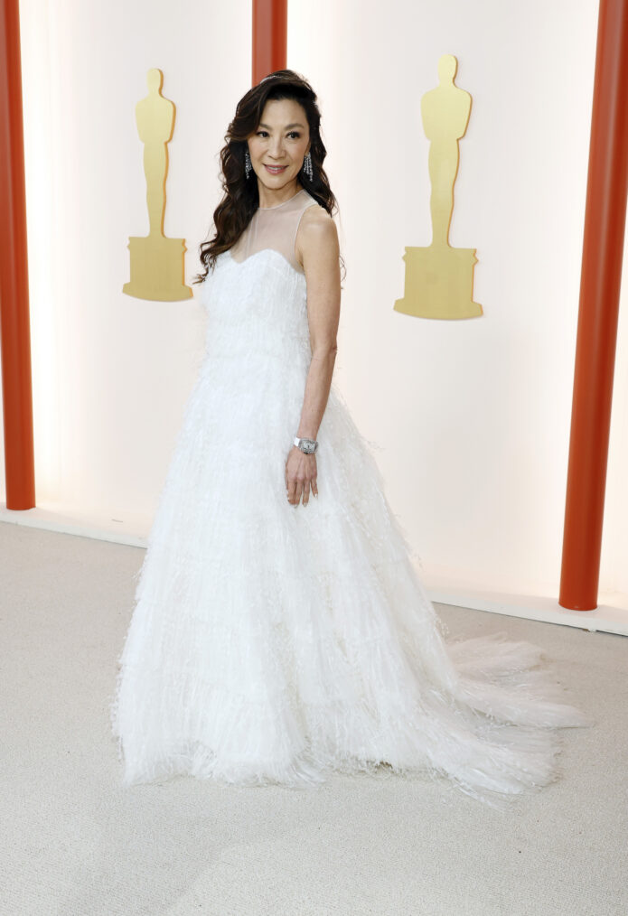 Michelle Yeoh arrives at the 2023 Oscars