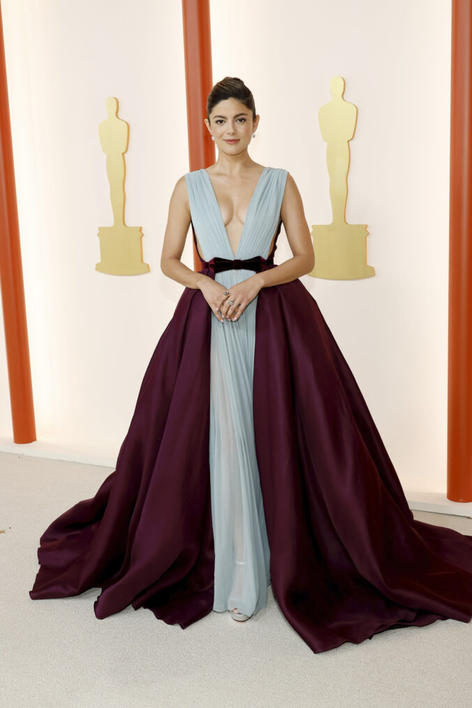 Monica Barbaro arrives at the 2023 Oscars