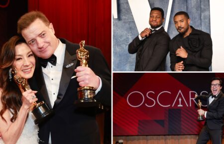 Michelle Yeoh, Brendan Fraser, Jonathan Majors, Michael B. Jordan, and Ke Huy Quan at 2023 Oscars