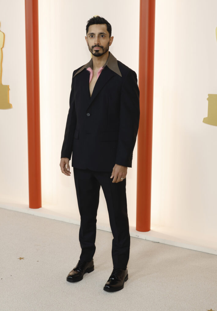 Riz Ahmed arrives at the 2023 Oscars