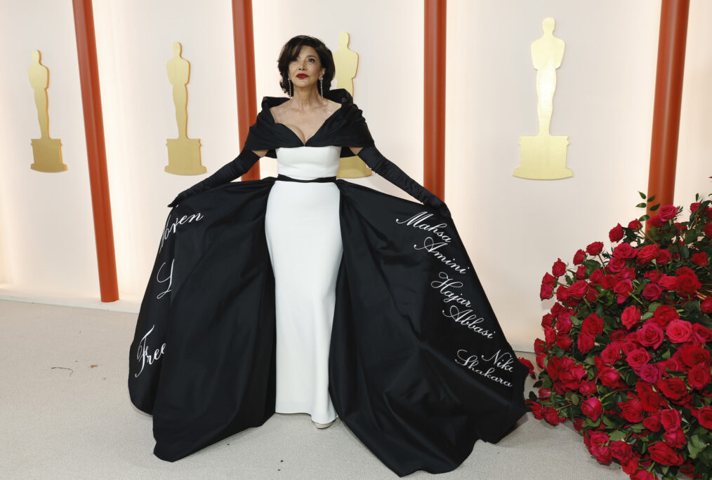 Shohreh Aghdashloo arrives at the 2023 Oscars