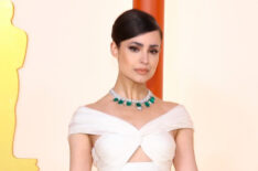 Sofia Carson arrives at the 2023 Oscars