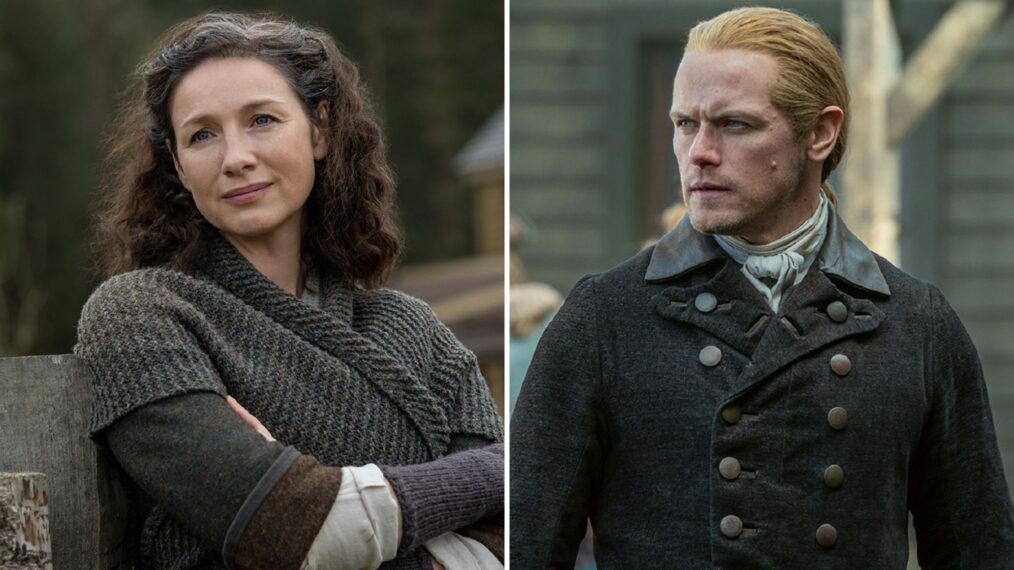 Caitriona Balfe and Sam Heughan as Claire and Jamie Fraser in 'Outlander' Season 7