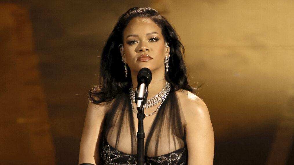 Rihanna performing 'Lift Me Up' at the 2023 Oscars