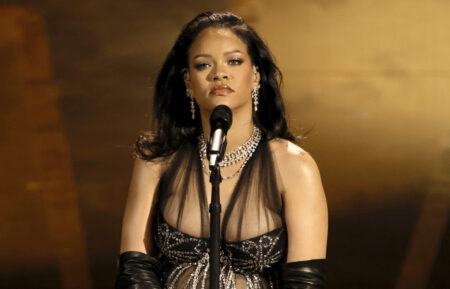Rihanna performing 'Lift Me Up' at the 2023 Oscars