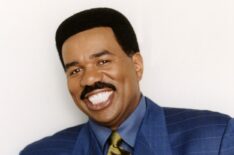 Steve Harvey in blue suit