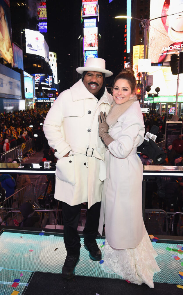 Steve Harvey and Maria Menounos Live from Times Square