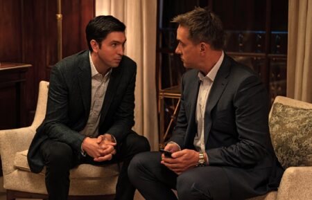 Nicholas Braun and Matthew Macfadyen in 'Succession' Season 4