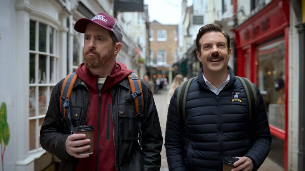 Brendan Hunt and Jason Sudeikis in 'Ted Lasso'