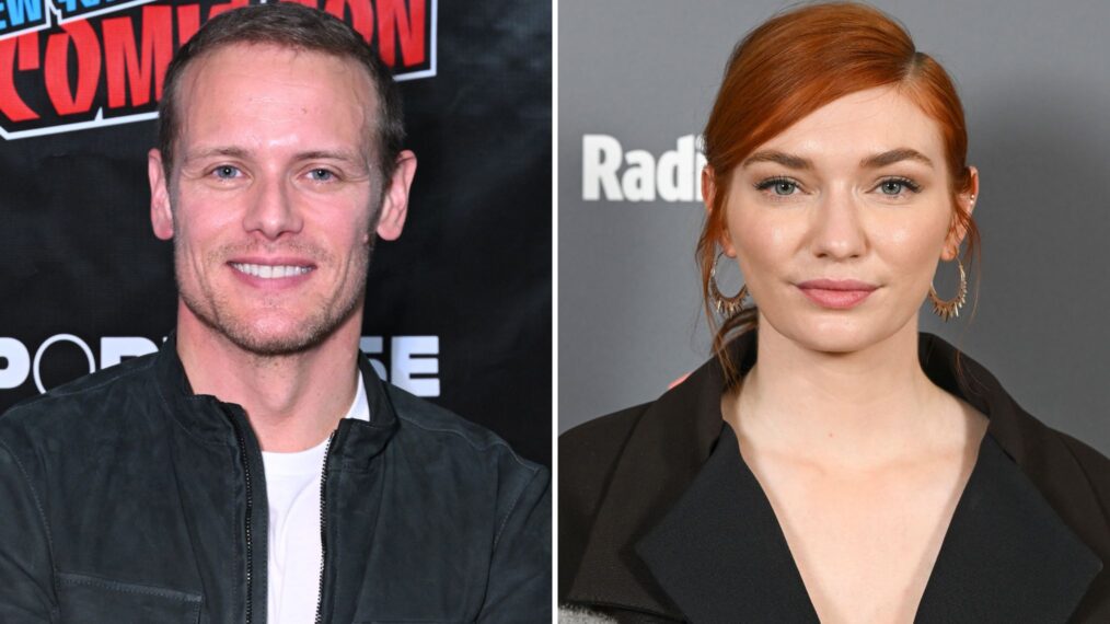 Sam Heughan and Eleanor Tomlinson for 'The Couple Next Door'