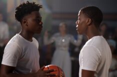 Jalyn Hall and Amir O'Neil in The Crossover