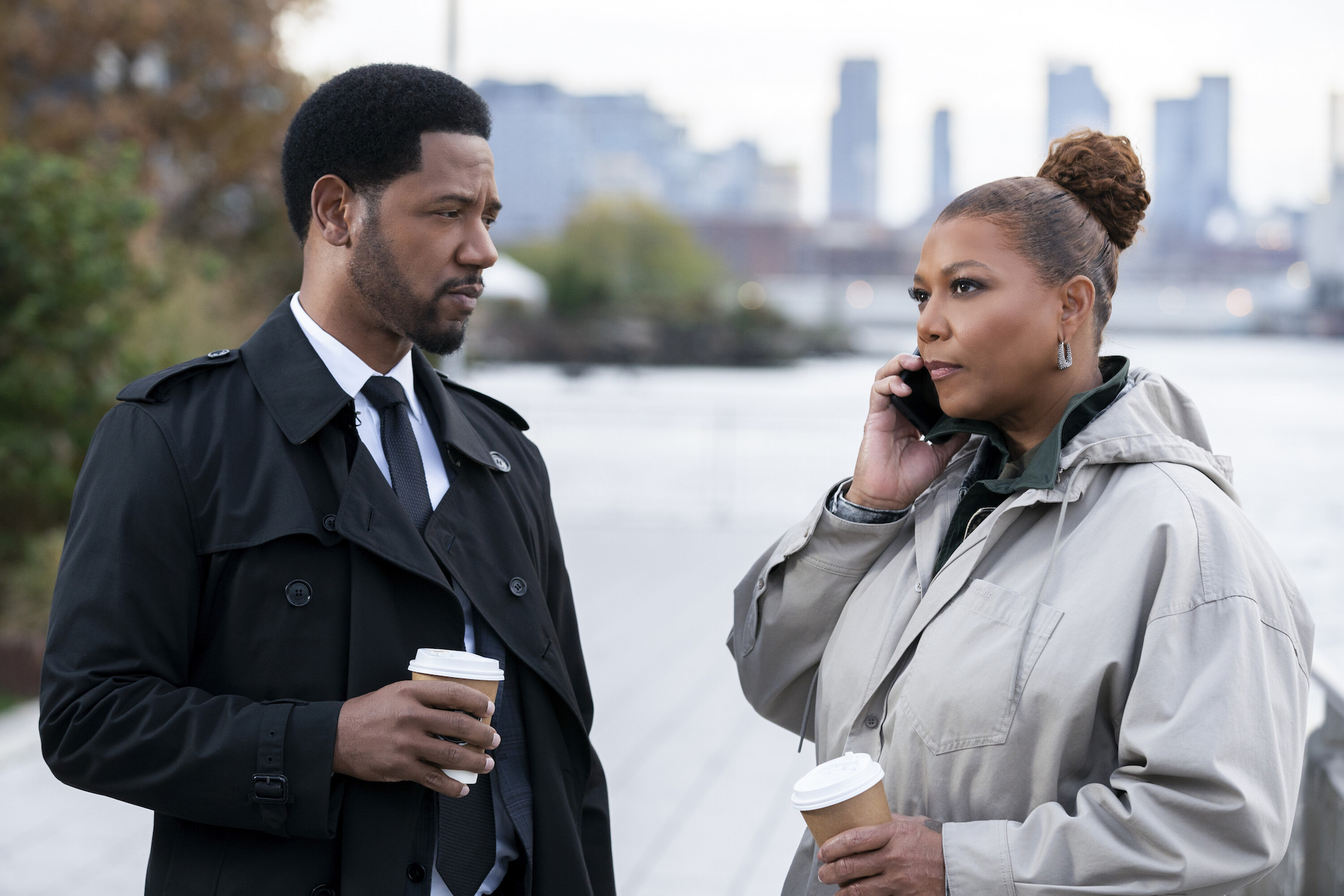 Tory Kittles and Queen Latifah in 'The Equalizer'