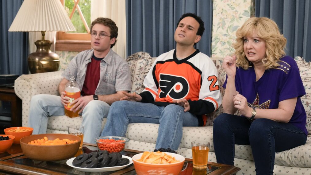 Sean Giambrone, Troy Gentile, and Wendi McLendon-Covey in 'The Goldbergs'