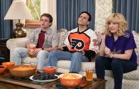 Sean Giambrone, Troy Gentile, and Wendi McLendon-Covey in 'The Goldbergs'