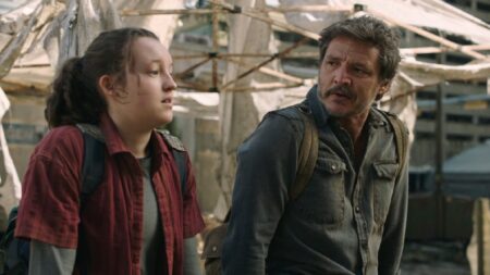 Bella Ramsey und Pedro Pascal in Staffel 1 von „The Last of Us“.
