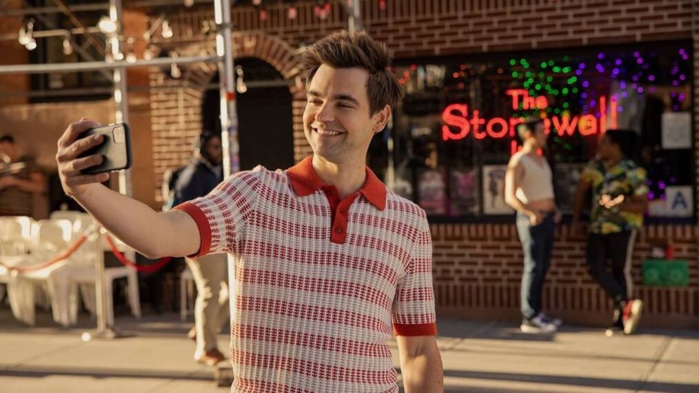 Drew Tarver as Cary in front of The Stonewall Inn in 'The Other Two'