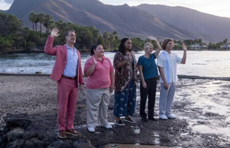 Murray Bartlett, Jolene Purdy, Natasha Rothwell, and Lukas Gage in 'The White Lotus'