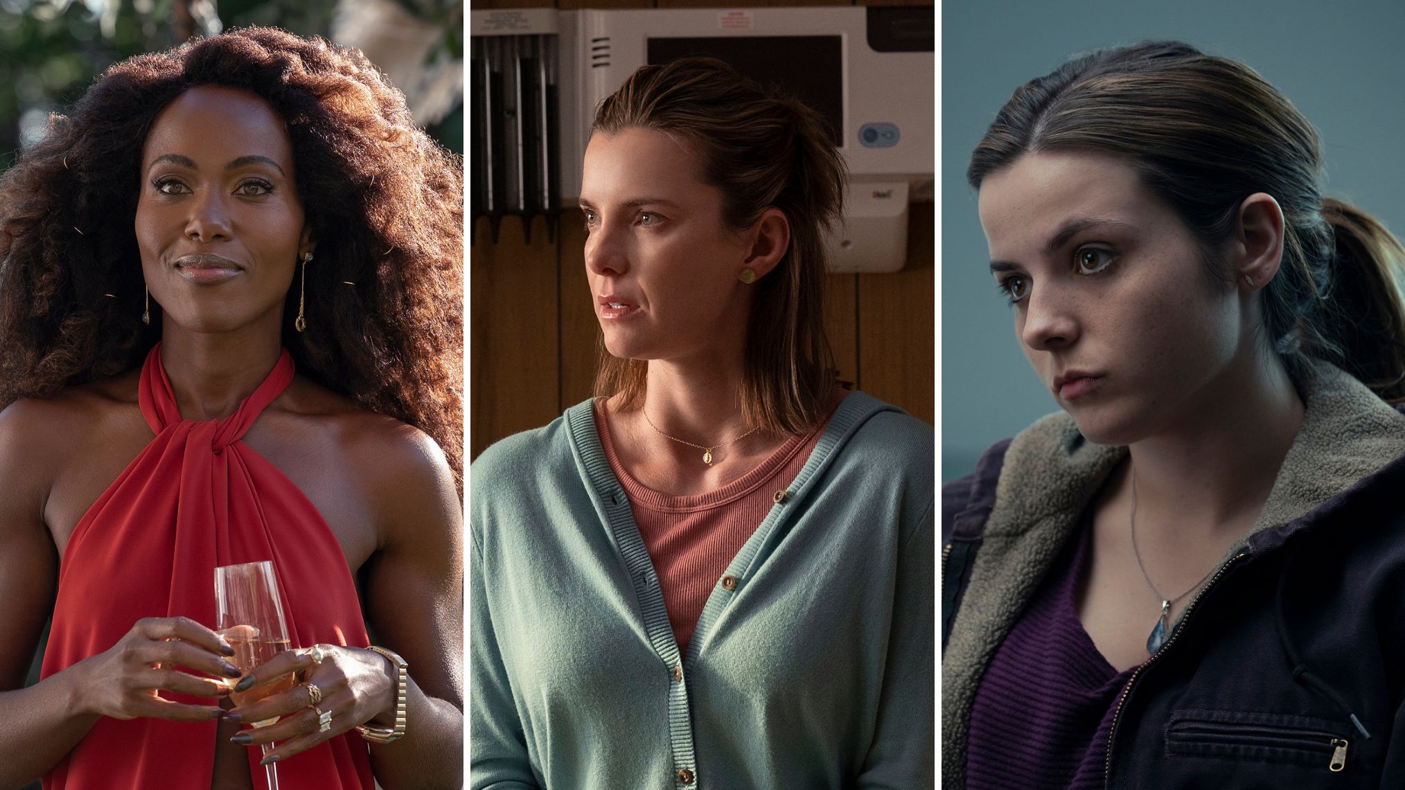 DeWanda Wise, Betty Gilpin und Gabrielle Creevy in „Drei Frauen“